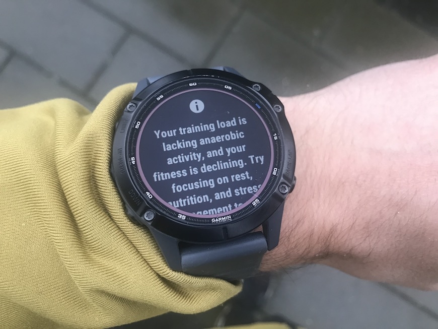 garmin träning belastning
