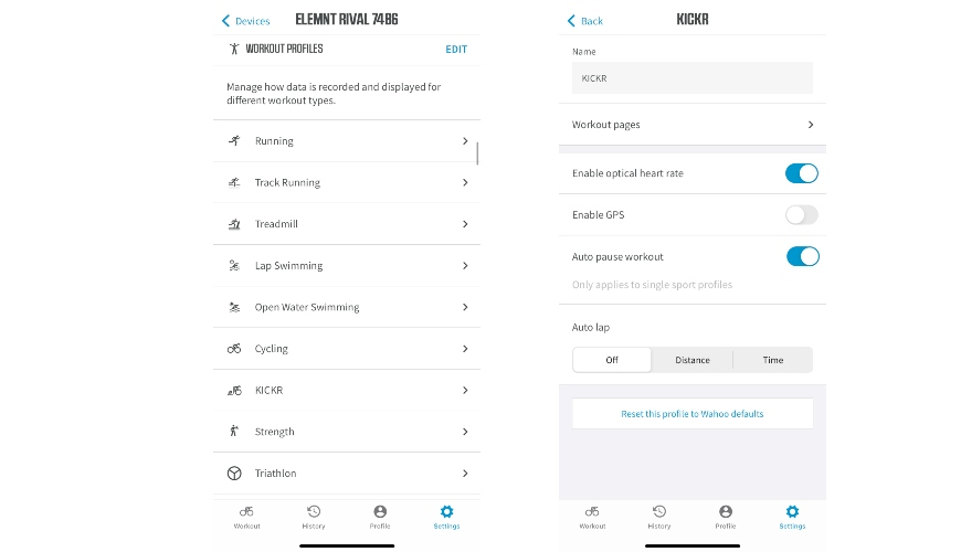 Test Wahoo Elemnt Rival KICKR