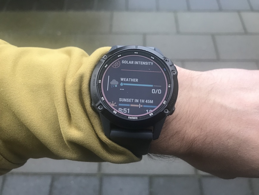 garmin fenix 6 pro solar widgets